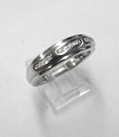 Gents 6.00mm Diamond 0.15ctw SI2 - I1 H Band 14k White Gold 4.4 Grams Size 10