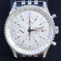 Breitling Watch  Navitimer World a24322 custom diamond lugs